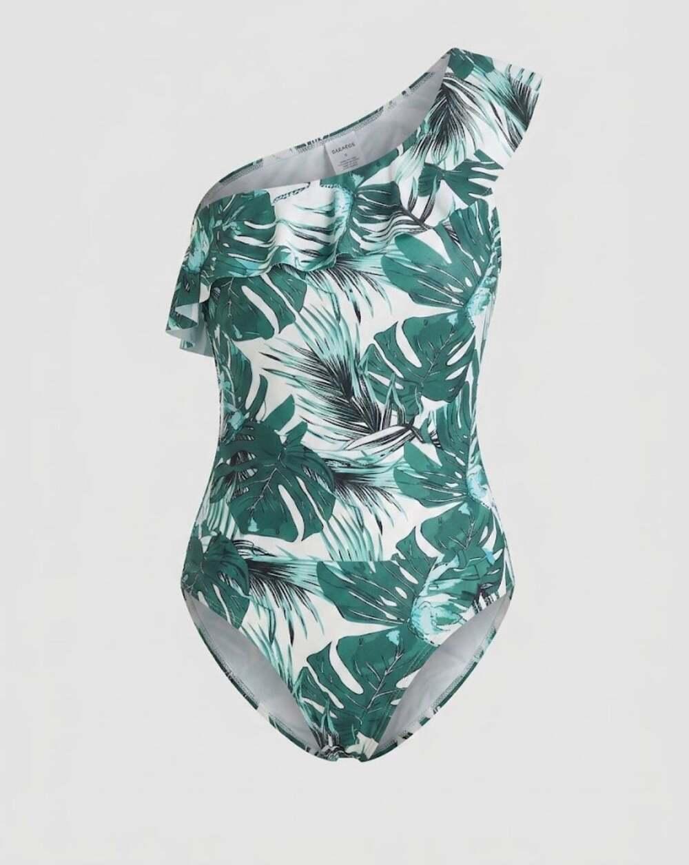 Mycoco Women's One Piece Swimsuit One Shoulder Ruched Monokini Green small